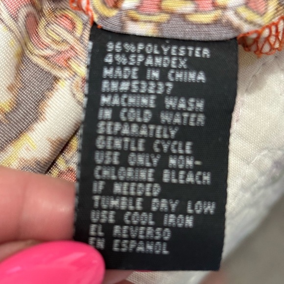 Women’s Maxi Dress Cut Out Gold Chain Lock Animal Print Red Mob Wife Large - Picture 11 of 11